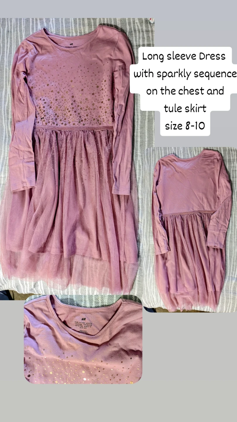 Long sleeve Dresses for girls size L