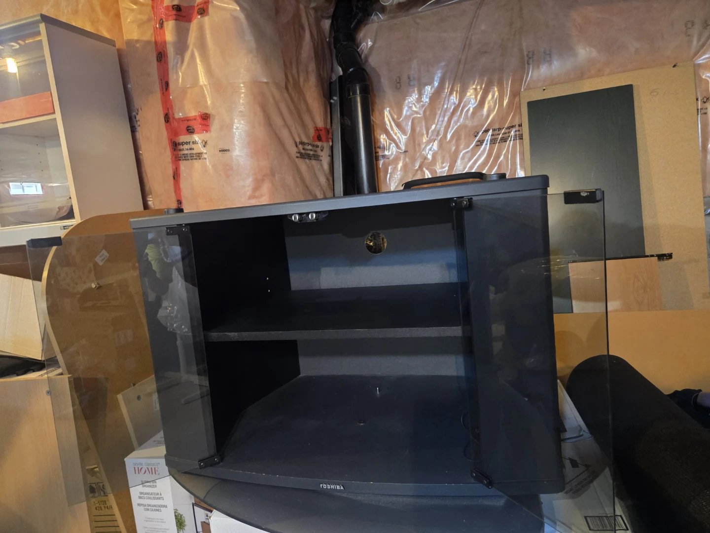 Toshiba TV Stand with Swivel Base & Glass Doors - photo 2