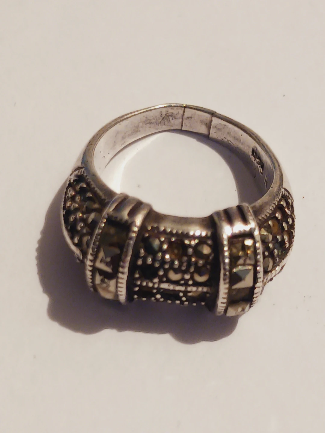 Sterling Silver 925 Marcasite Ring. 6. - photo 2