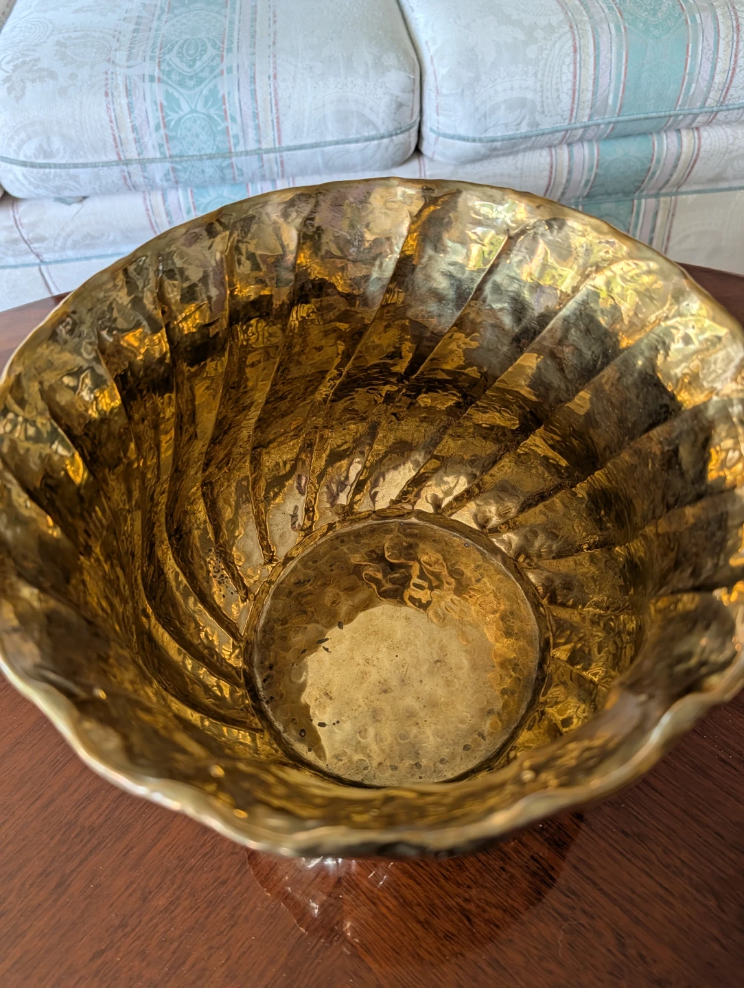 Hammered Brass Planter Pot - photo 2