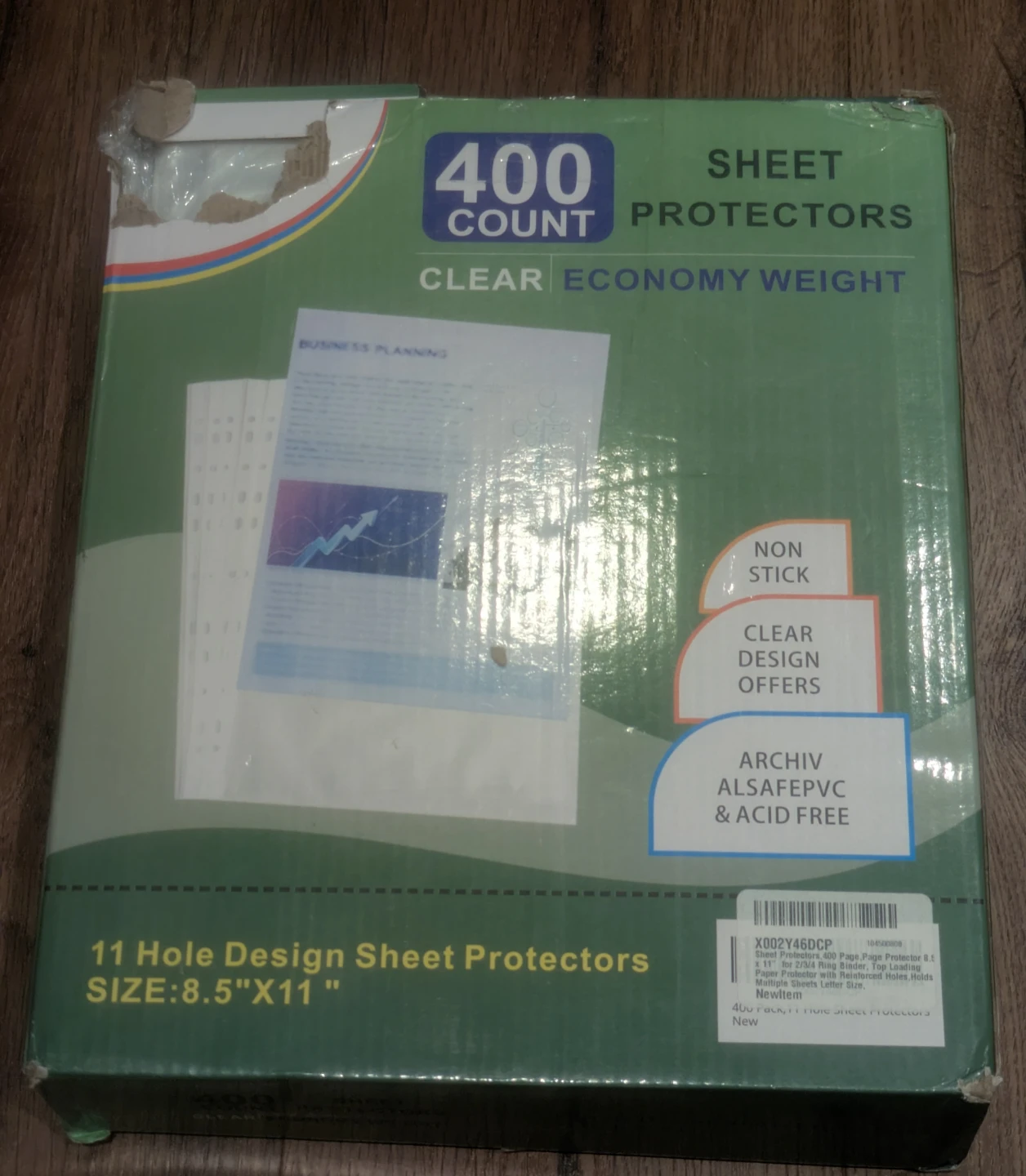 Sheet Protectors 400 Page,Page Protector 8.5" x 11" I ⚽