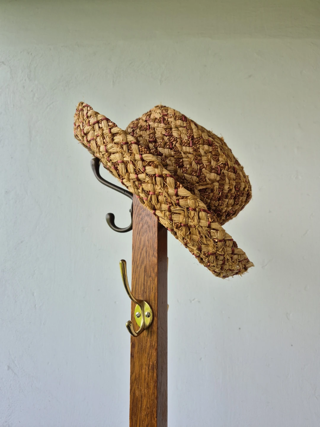 Straw Hat for Summer Shade (wear 2 ways: brim up / brim down)