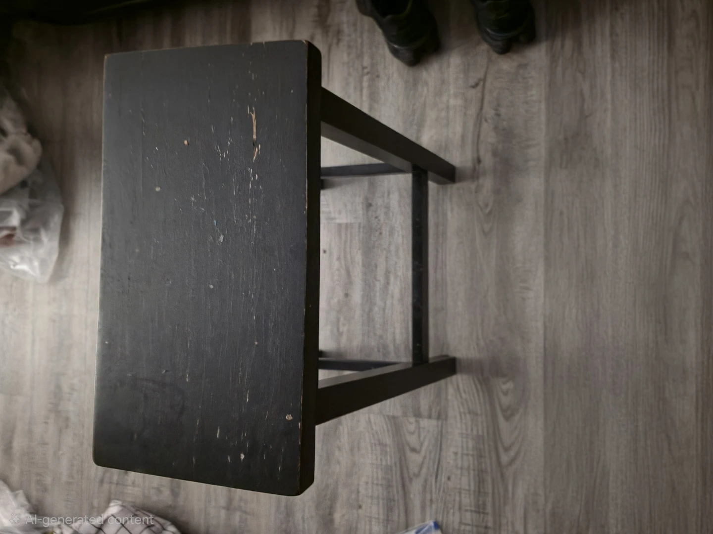 Black Wooden Stool
