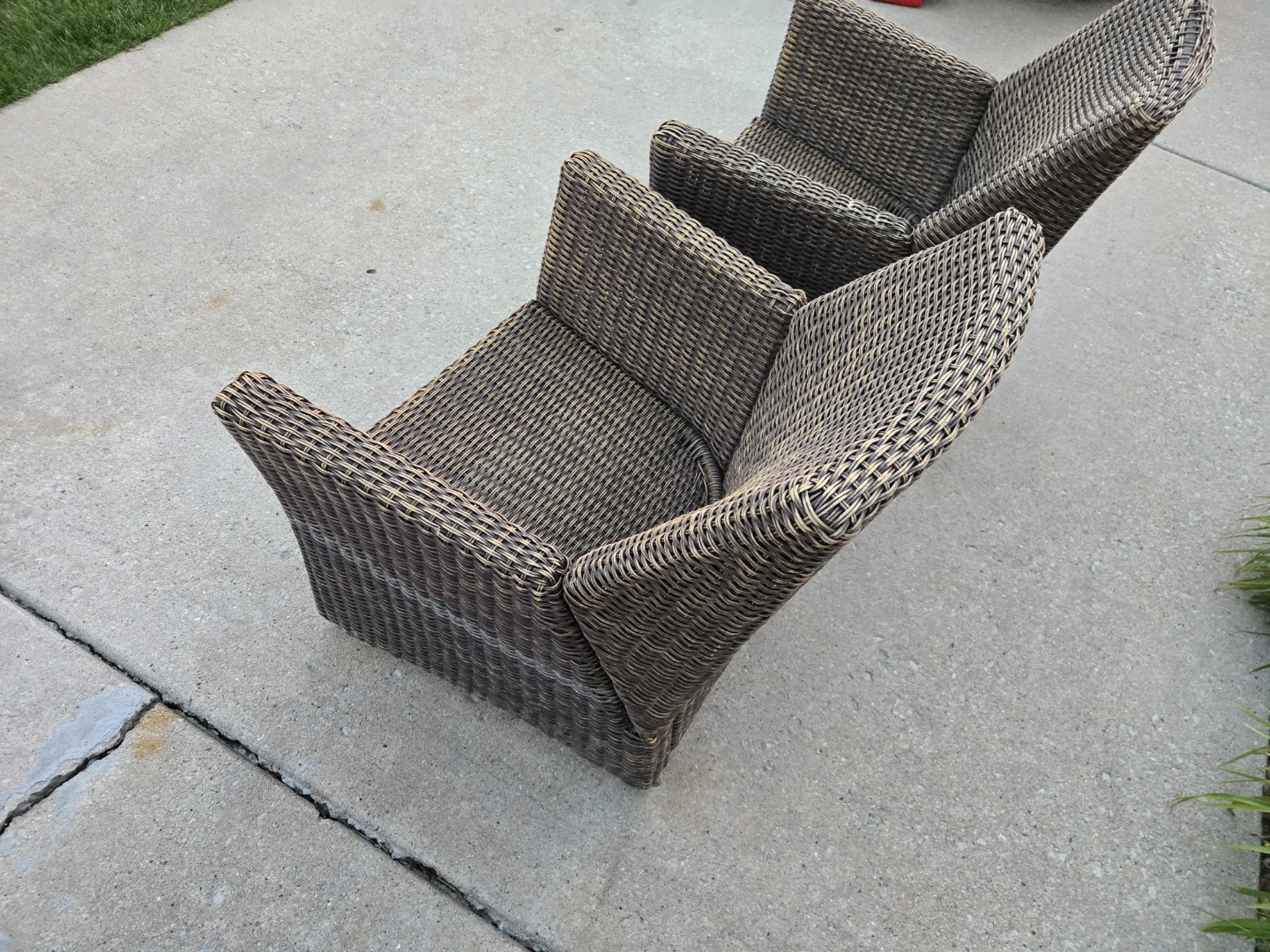 Wicker Arm Chairs with Wheels - Set of 2 - photo 4