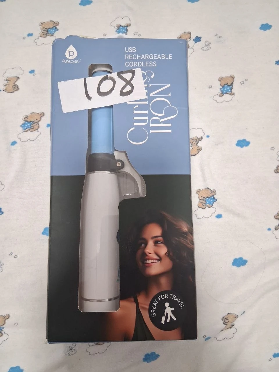 Pursonic USB Rechargeable Cordless Curling Iron