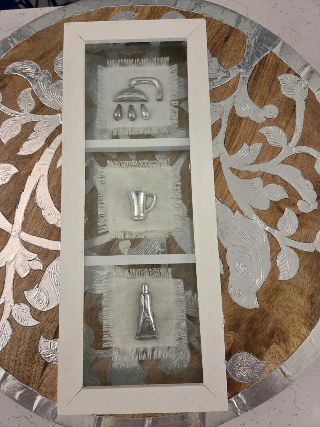 Decor - Shadow Box Display with Bathroom Icons