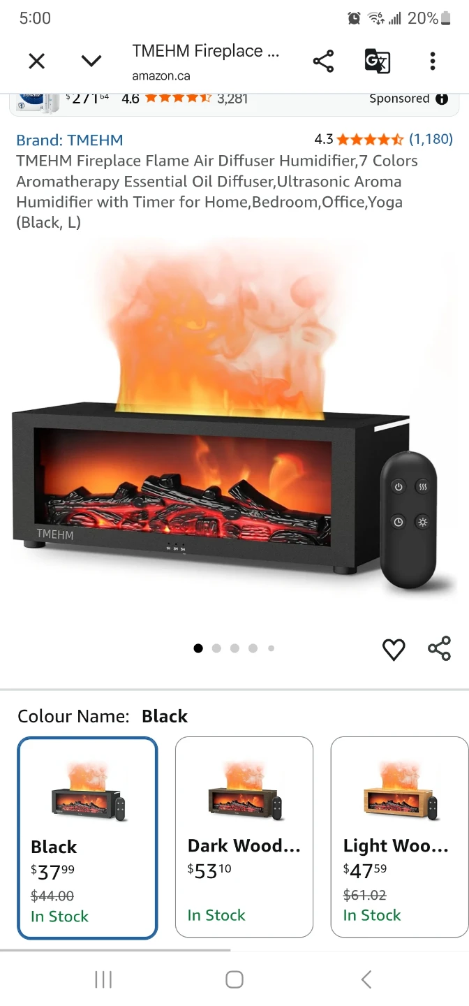 TMEHM Black Flame Diffuser Humidifier - photo 3