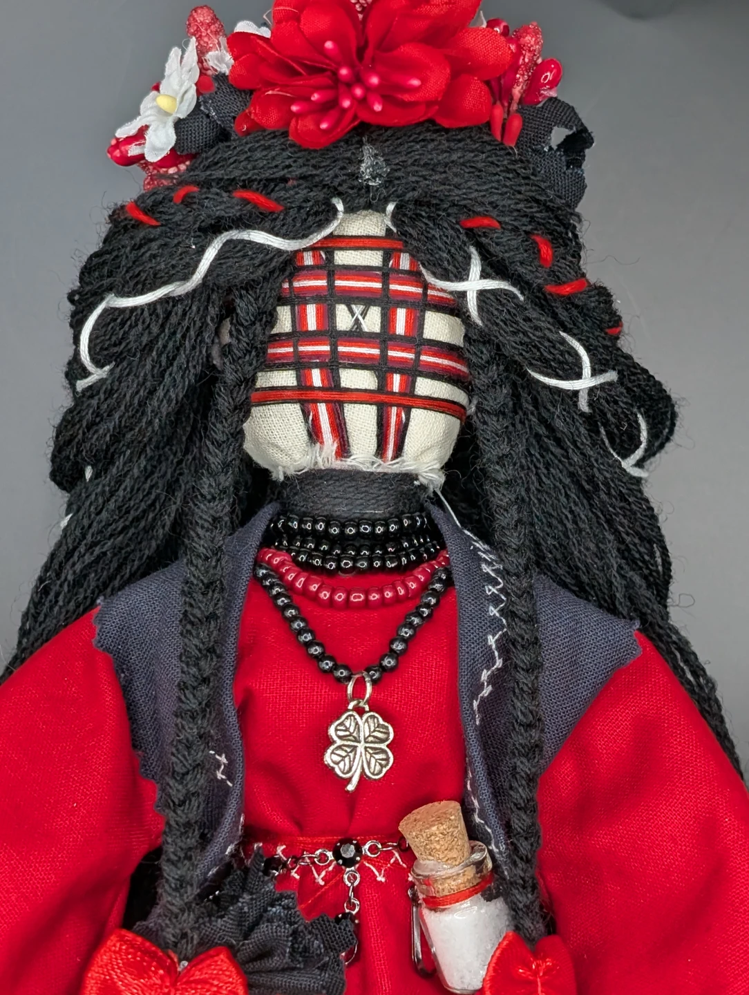 Handmade Black & Red Motanka Berehynia - Ukrainian Heritage - photo 2