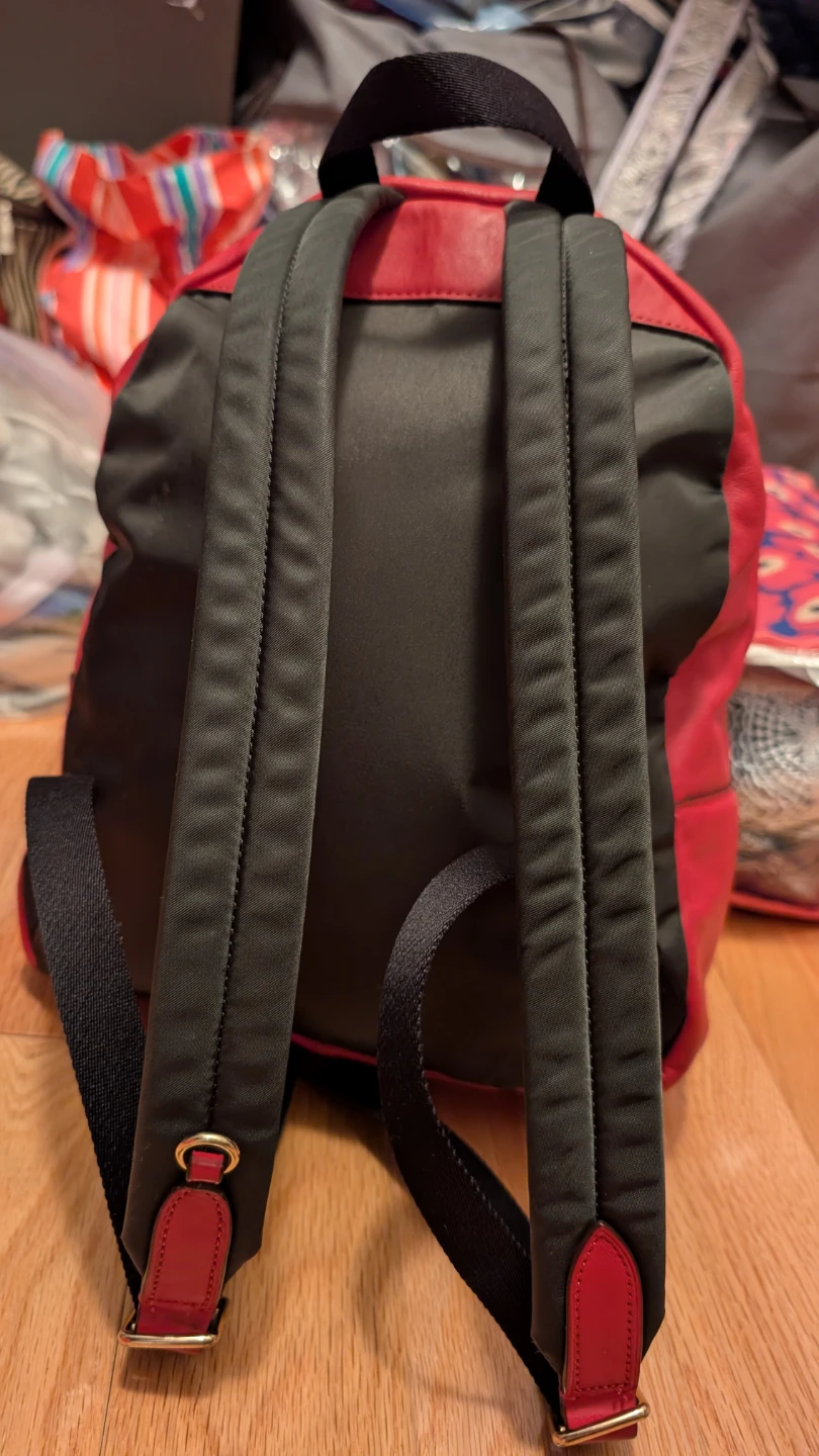 Coach Signature Backpack - Red and Black - photo 2