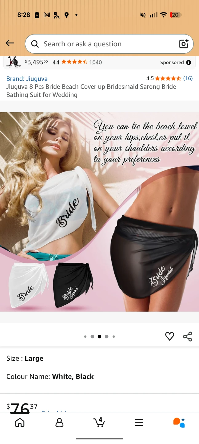 8-Piece Bride Squad Sarong Set - photo 3