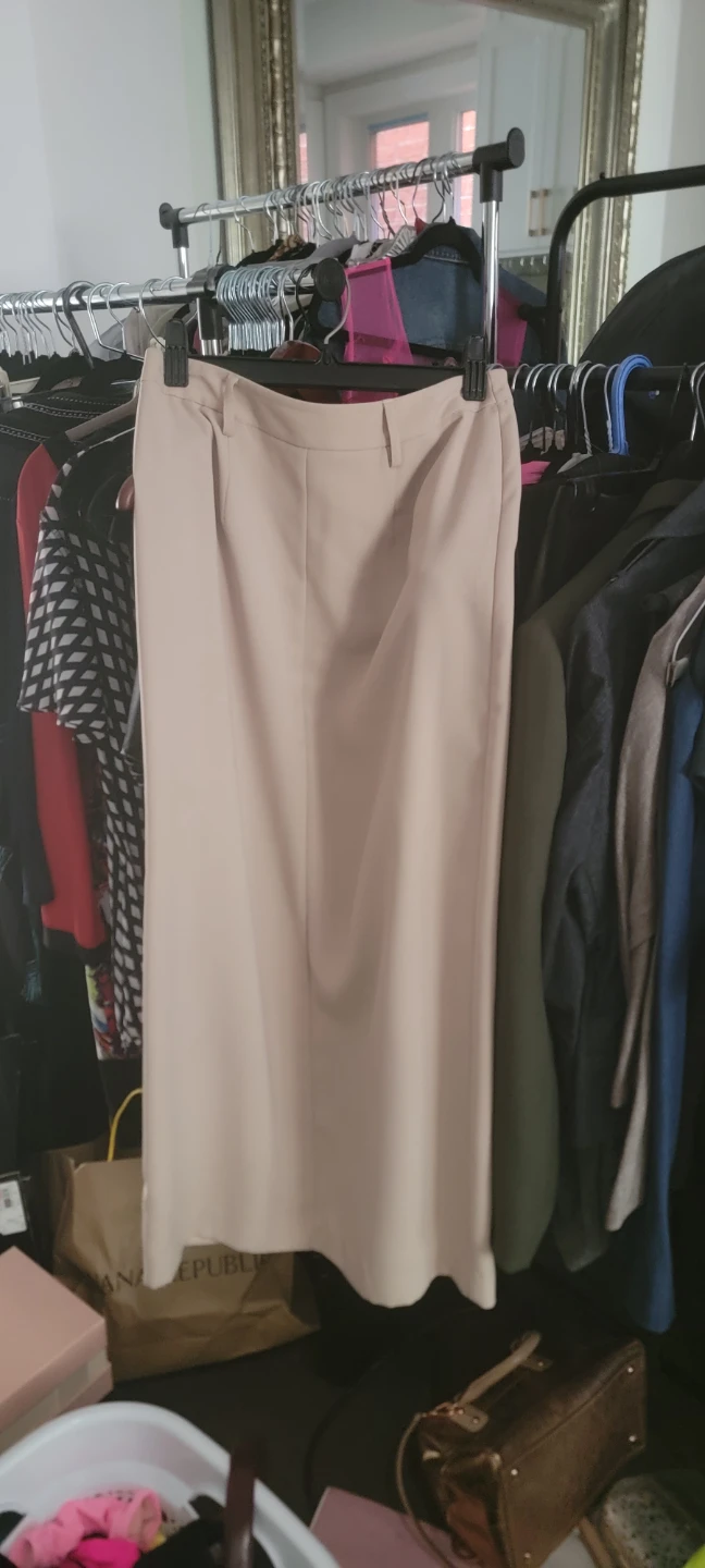 Beige Pencil Skirt