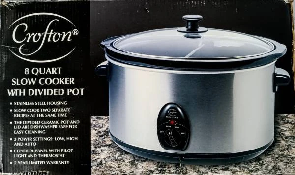 8 Quart Slow Cooker With Divided Pot (Brand New) - photo 2