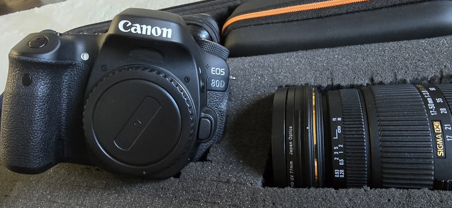 Canon EOS 80D DSLR Camera with Sigma 17-50mm Lens