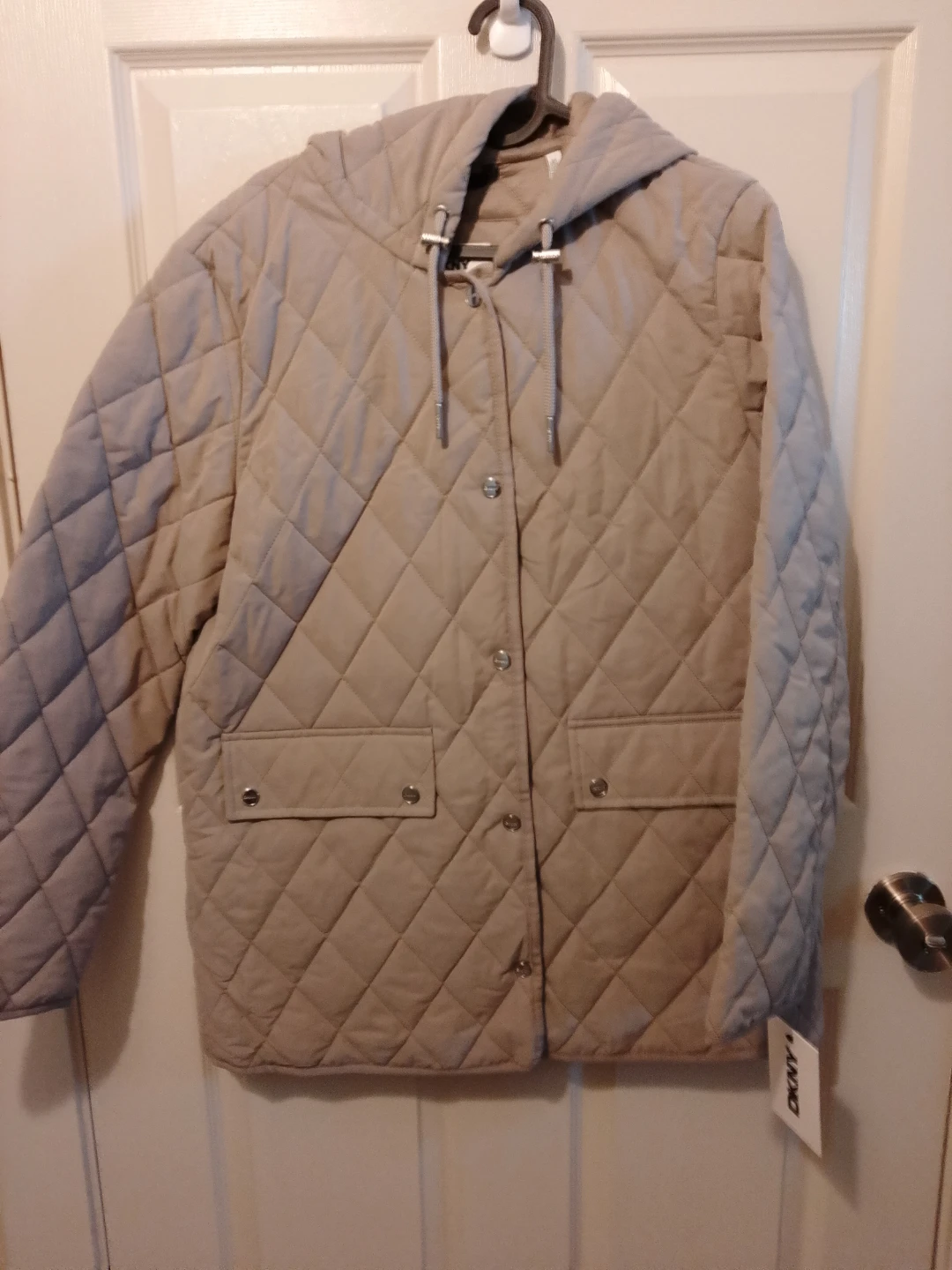 DKNY Quilted Hooded Jacket - Size S