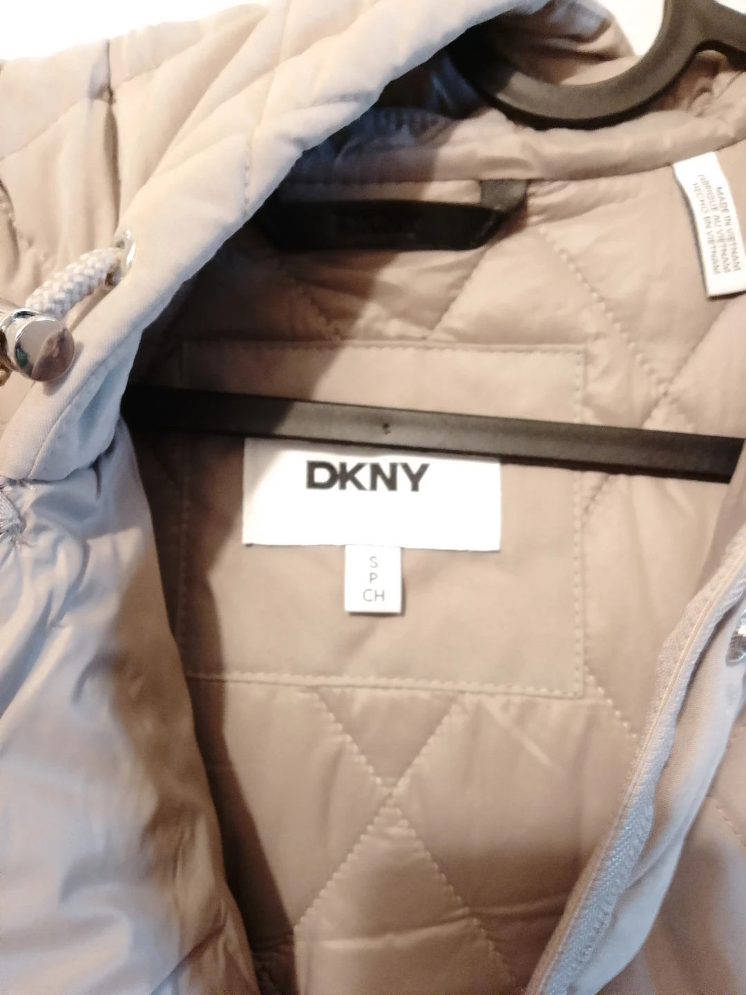 DKNY Quilted Hooded Jacket - Size S - photo 3