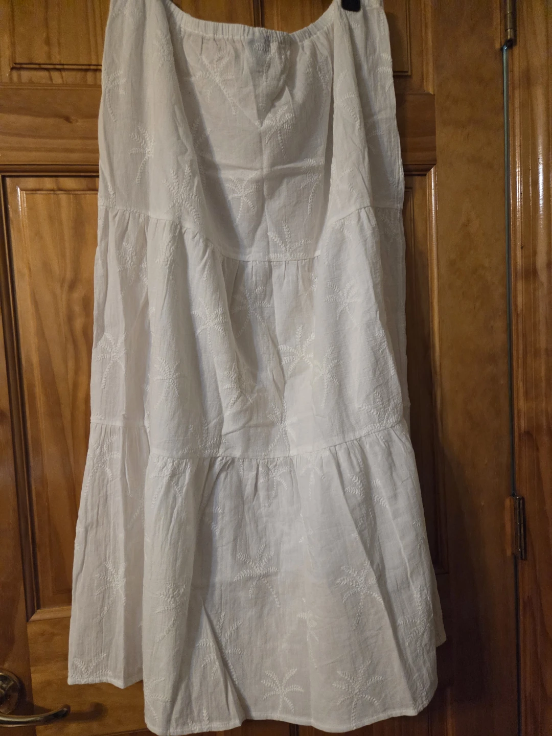 Shade & Shore White Tiered Maxi Skirt XL - photo 3