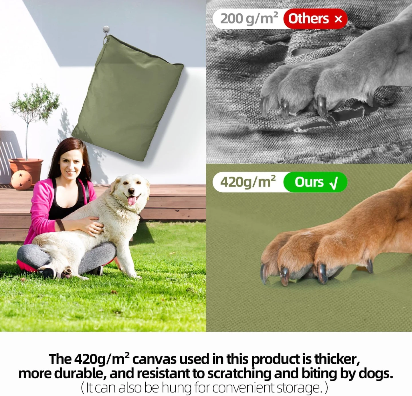 Durable Dog Bed - Machine Washable & Water Resistant - photo 2