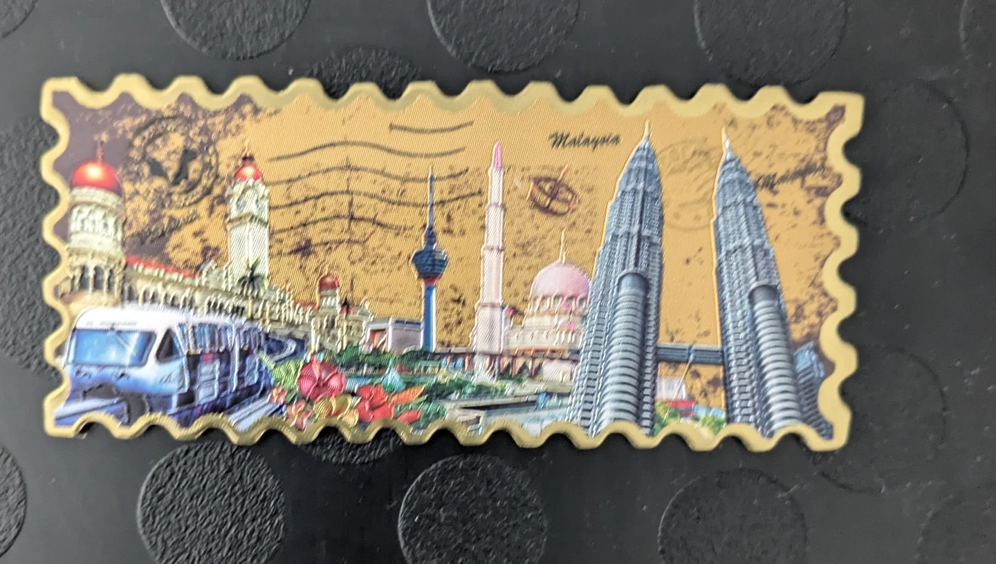 ⚽ Malaysia Landmark Stamp Magnet