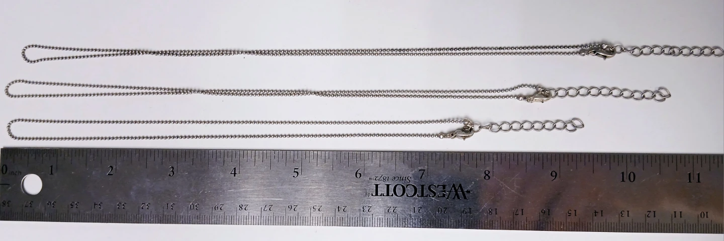 Ball Chain in silver tone for your pendant - photo 3
