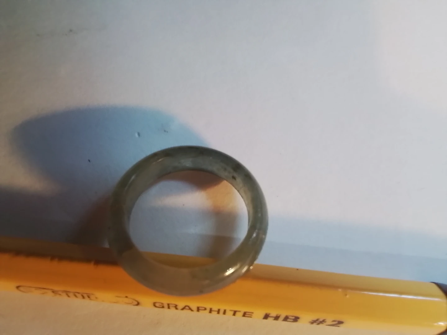 Beautiful Translucent Natural Jadeite Jade Band Ring - photo 3