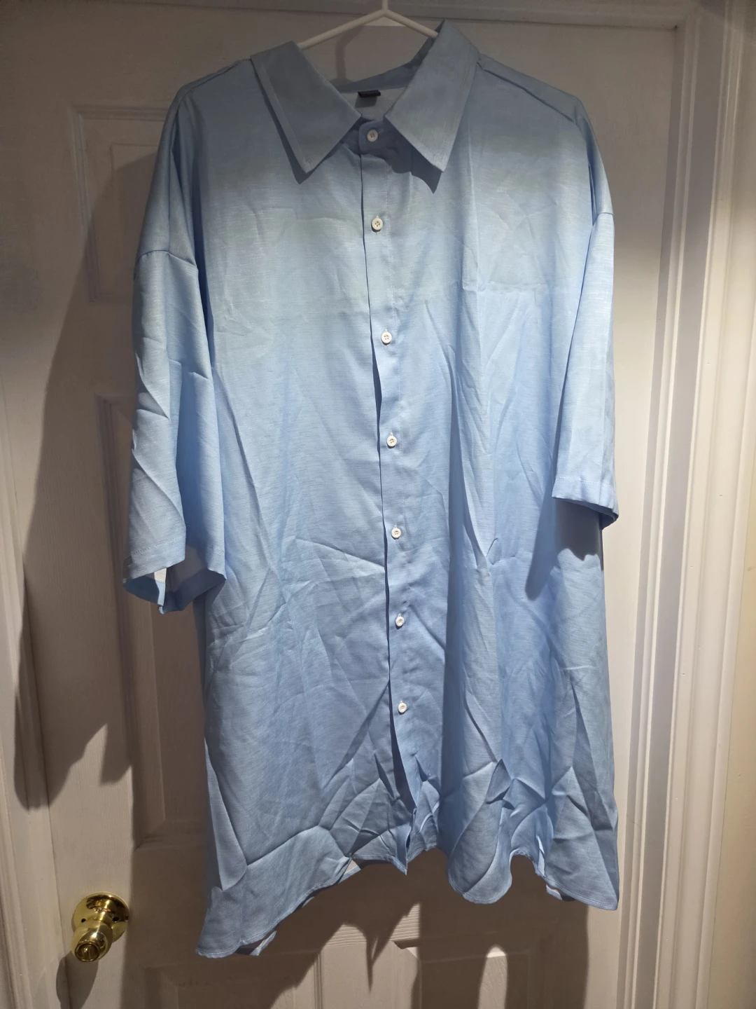 Brand new mens Blue Button-Up Shirt - Size 7XL