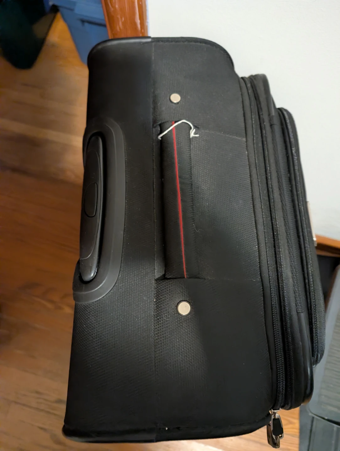 Black Rolling Suitcase with Red Trim brand new - photo 2