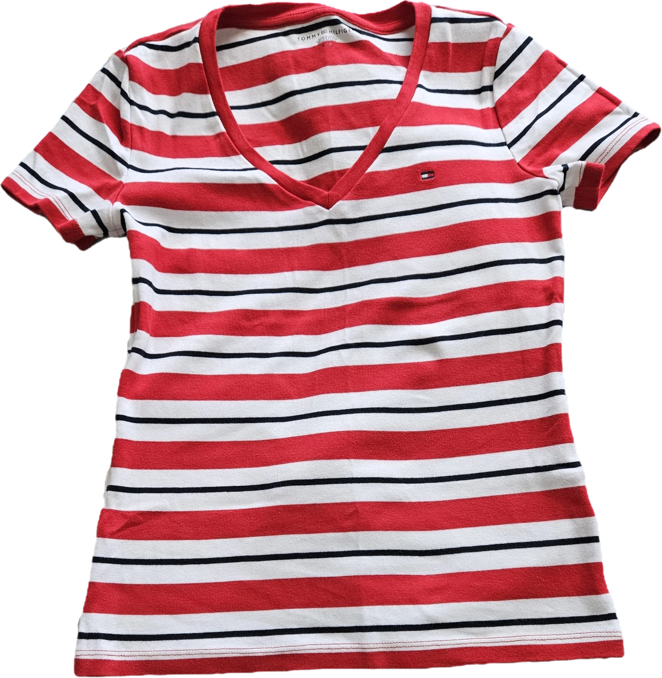 Tommy Hilfiger Striped V-Neck T-Shirt
