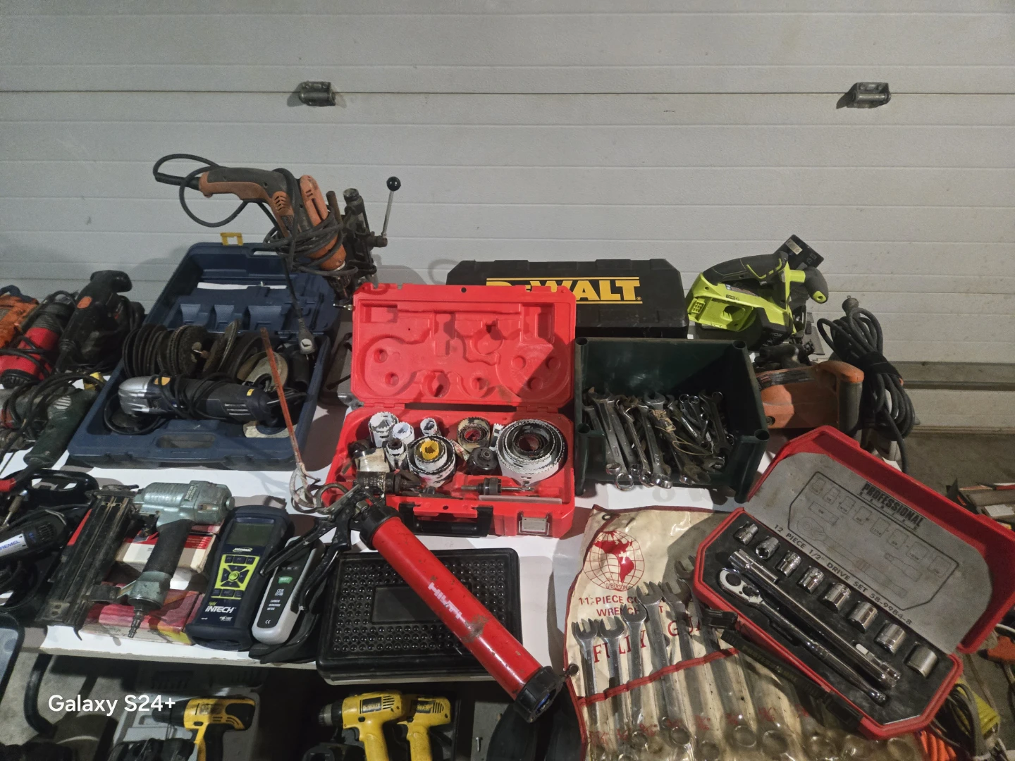 Assorted Power Tools and Socket Set