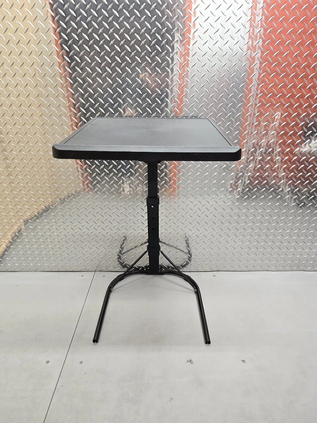 Adjustable Height Folding TV Tray Table - Black Laptop Desk
