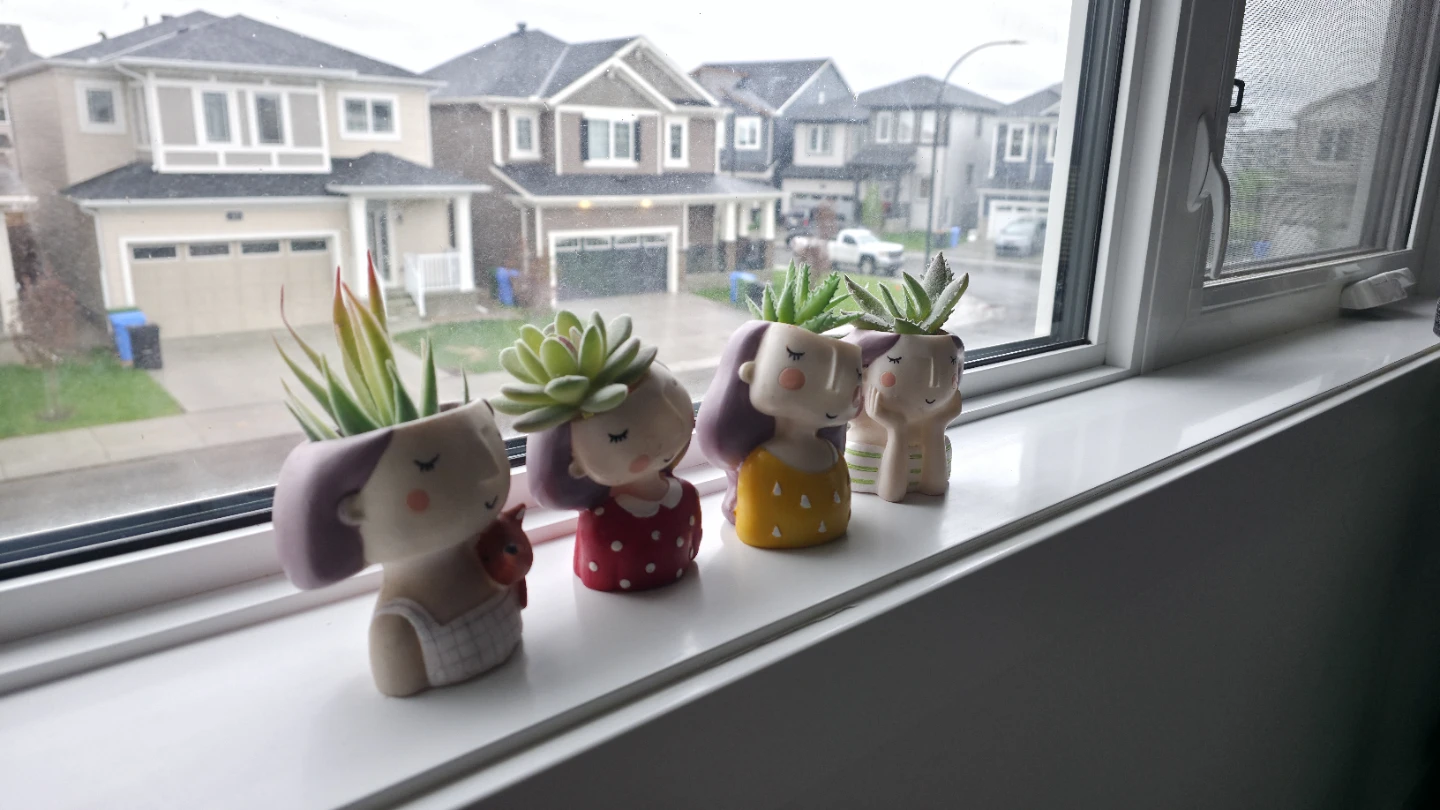 Set of 4 Cute Girl Face Planters - photo 5