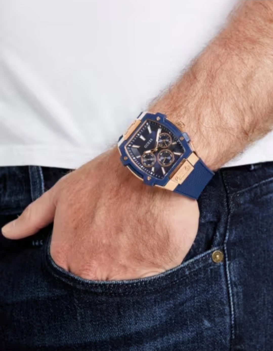 Guess Blue and Rose Gold Chronograph Watch - photo 3