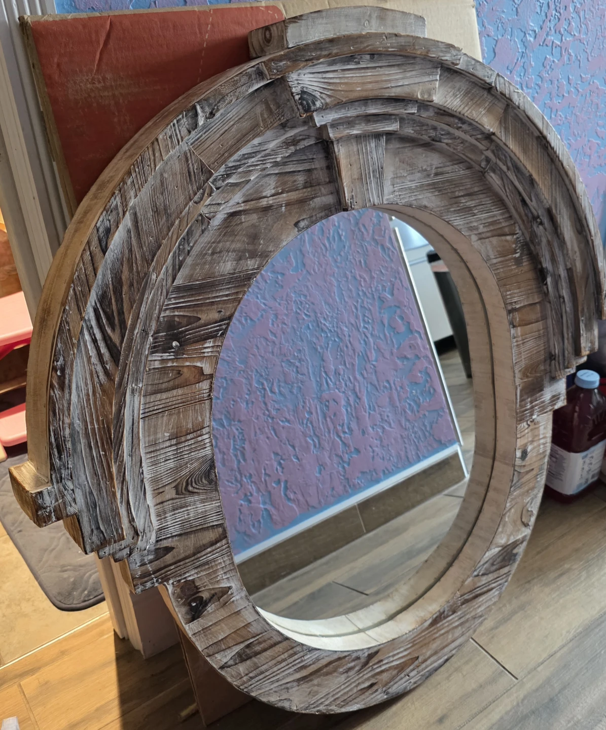 Rustic Wood Arch Mirror