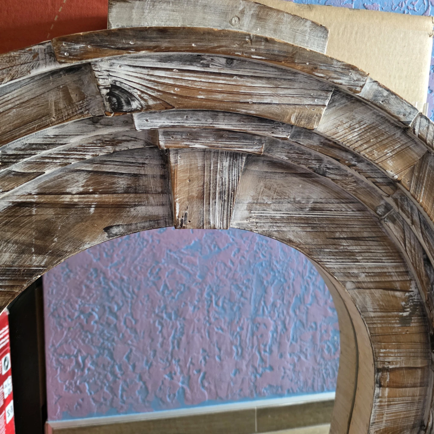 Rustic Wood Arch Mirror - photo 2