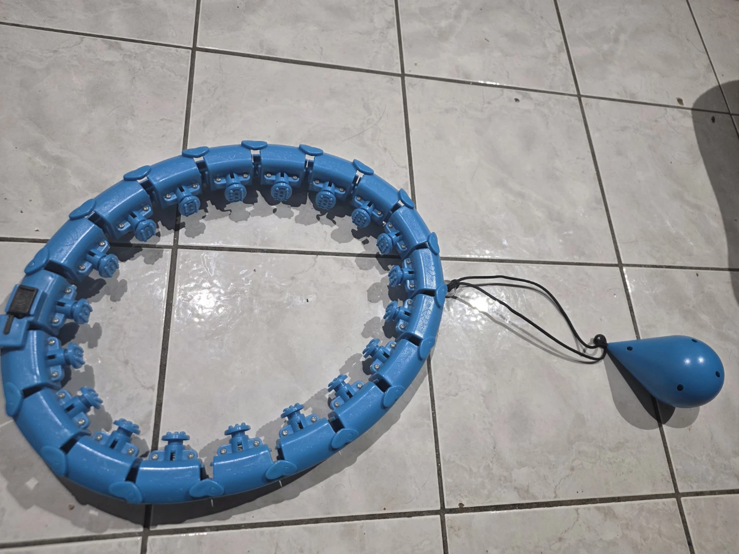 Blue Adjustable Fitness Hula Hoop - photo 2