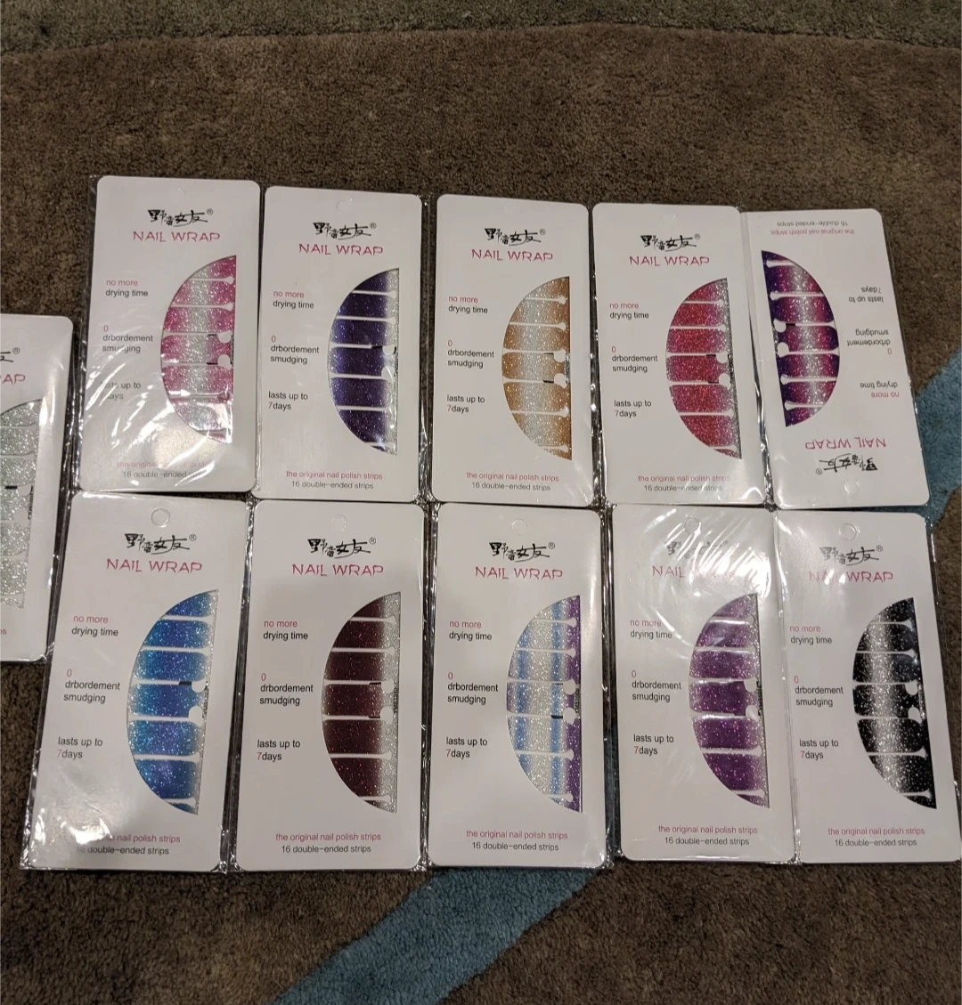 11 Packs of Nail Wrap Strips