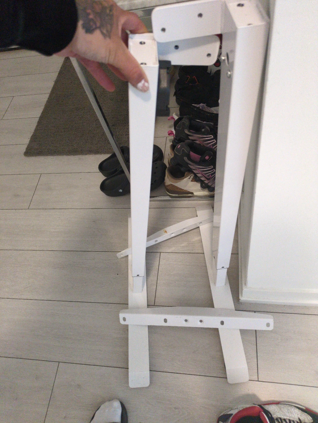 White Metal table Stand Base - photo 2