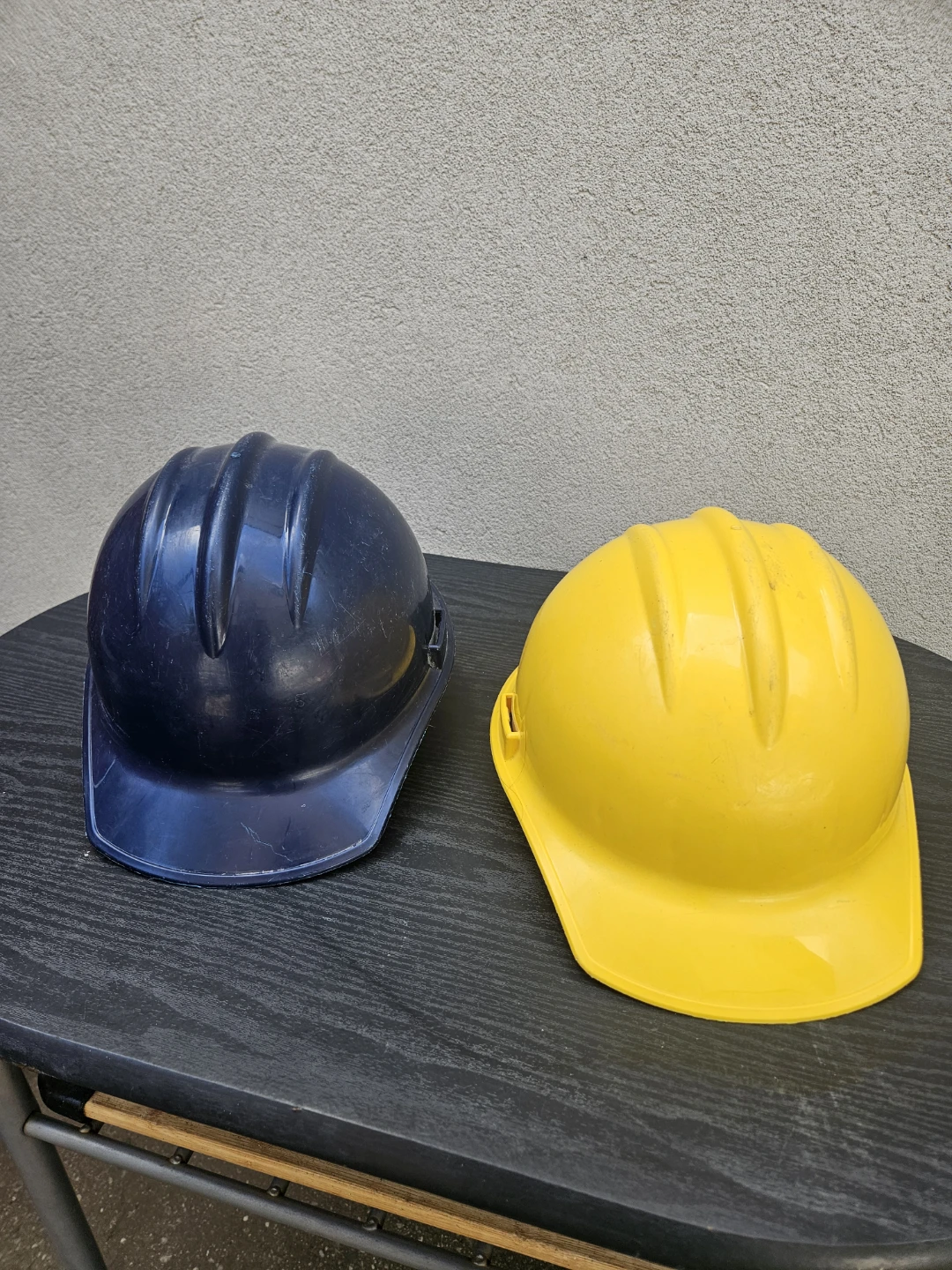 Two Hard Hats - Blue and Yellow adjustable