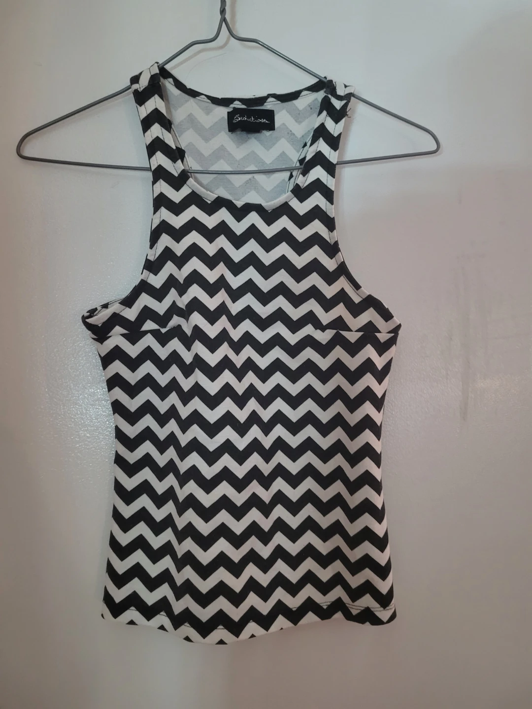 Black and White Chevron Tank Top