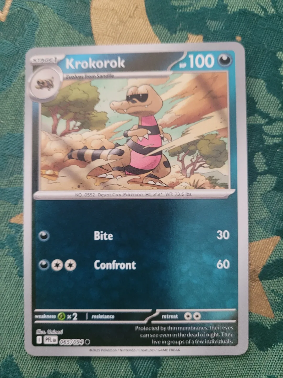 Krokorok Reverse Holo Pokémon Card ⚽