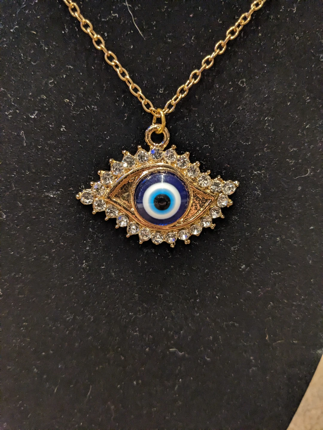 ⚽ Gold-tone Evil Eye Necklace - photo 2