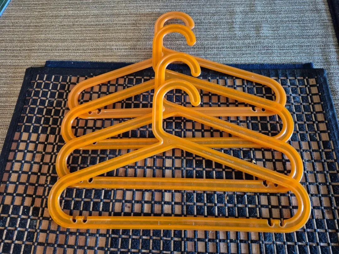 Junior size plastic hangers