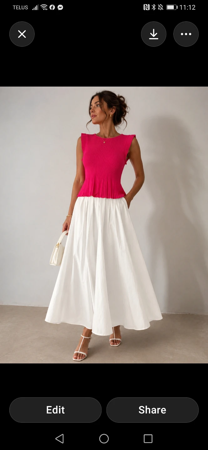 Nwt DKNY Pleated Knit Top - Pink - XL