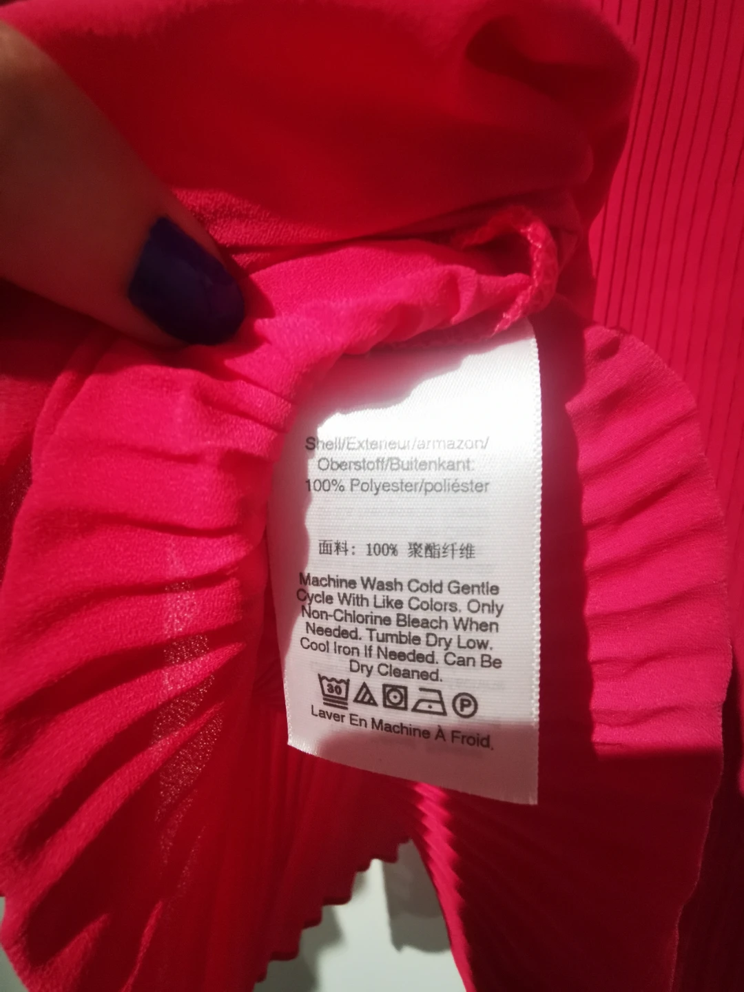 Nwt DKNY Pleated Knit Top - Pink - XL - photo 4