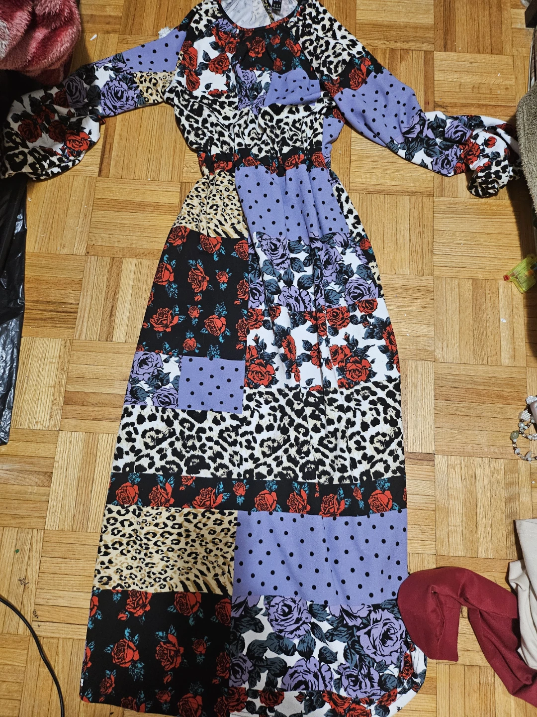 SHEIN Patchwork Maxi Dress - photo 3