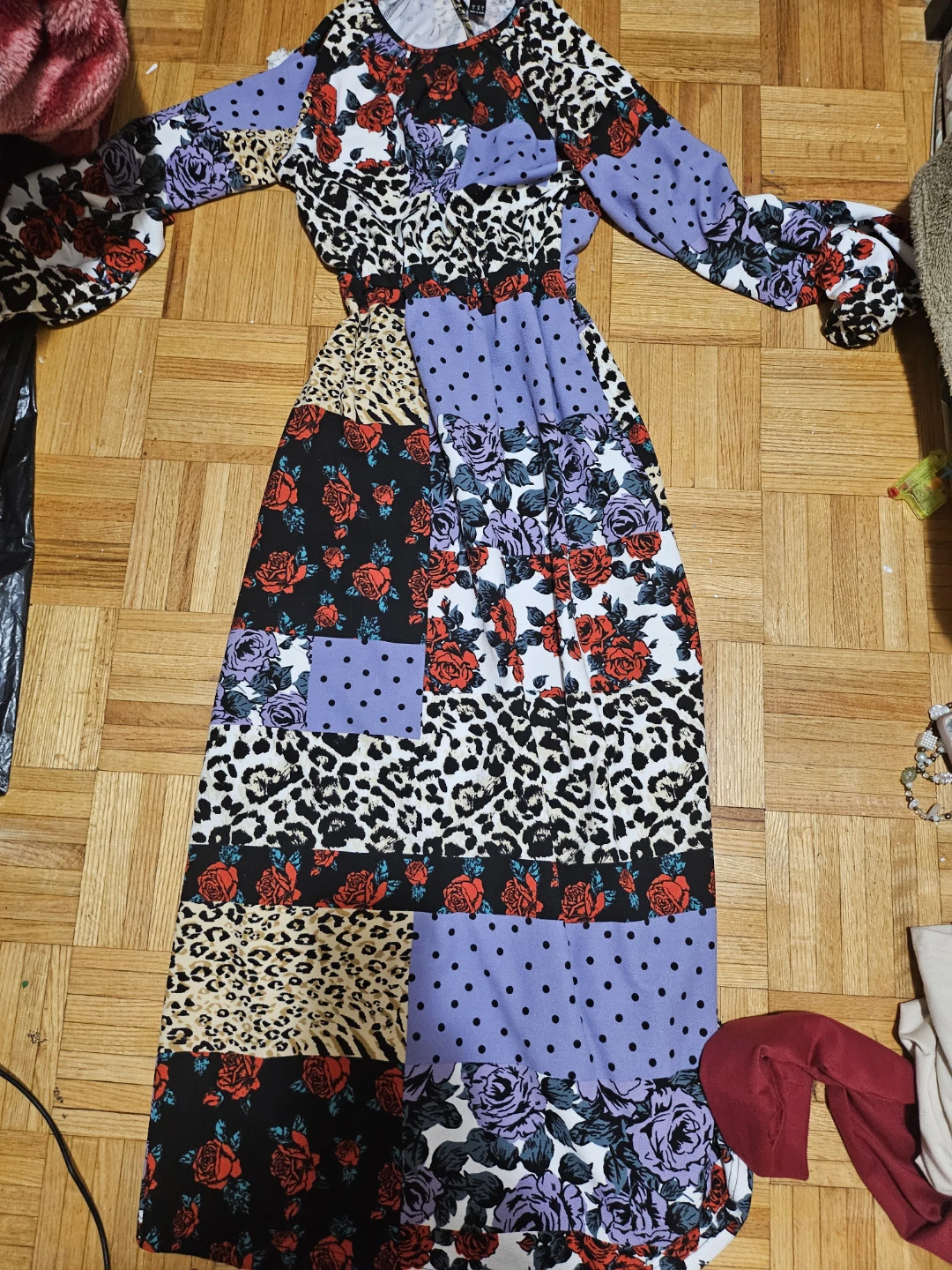 SHEIN Patchwork Maxi Dress - photo 5
