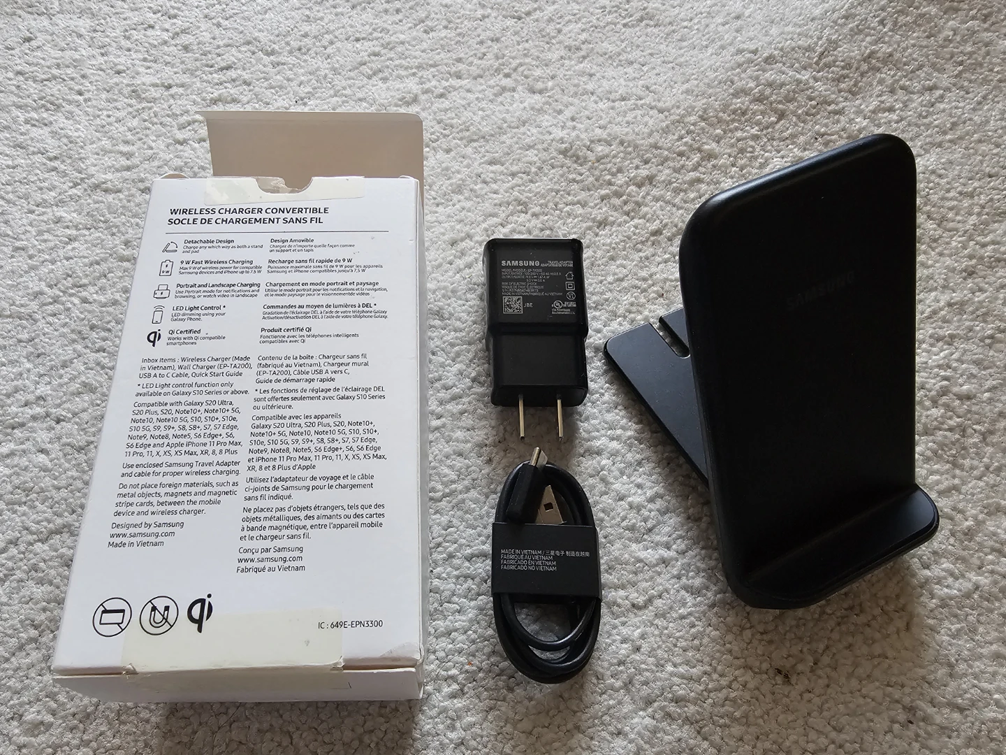Samsung Qi Wireless Convertible Pad/Stand - Black - photo 3