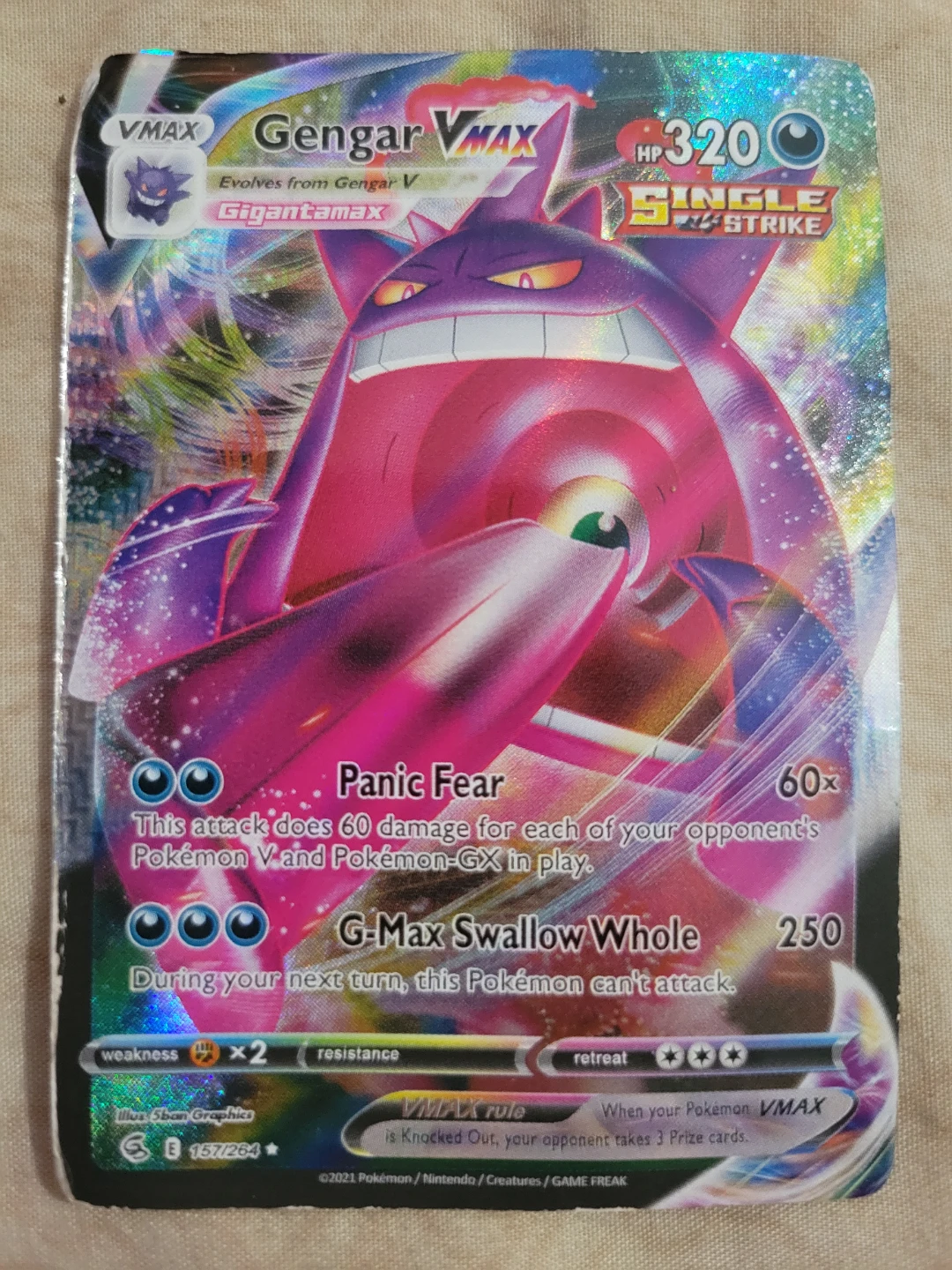 Pokémon Gengar VMAX 157/264 - photo 3
