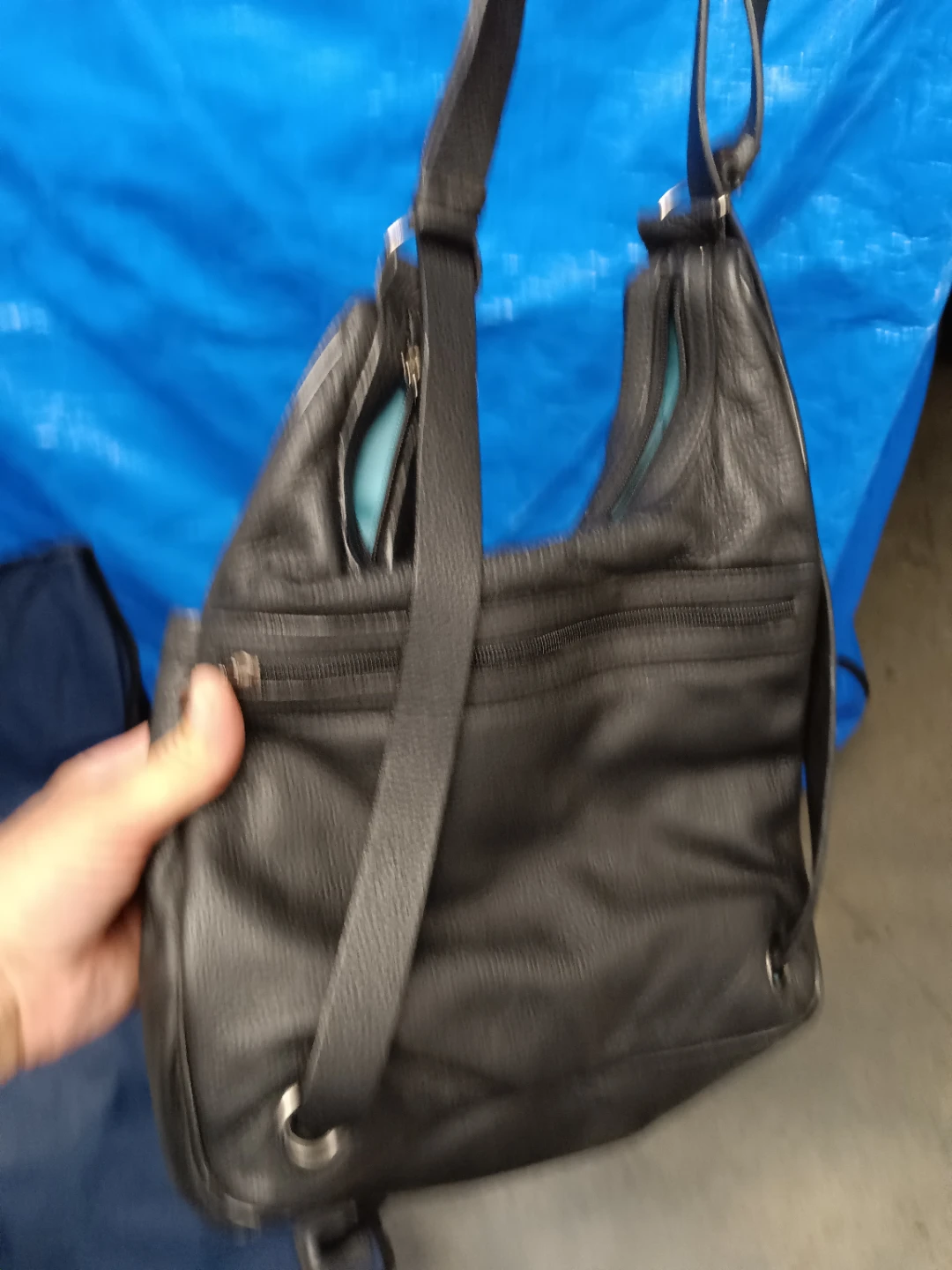Genuine Leather Shoulder Bag/Backpack ⚽ - photo 3