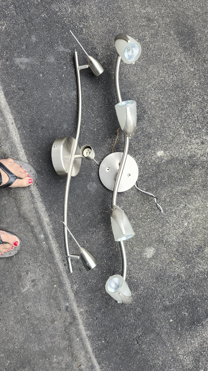 Two Brushed Nickel Track Lighting Fixtures - photo 3