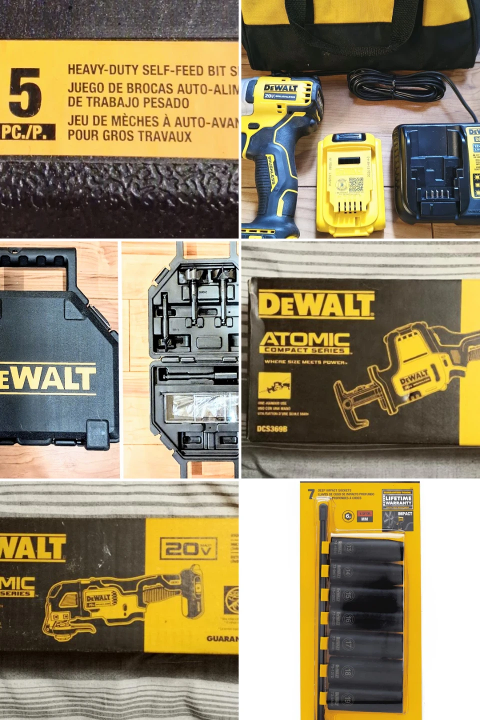 DEWALT Atomic Compact Series Reciprocating Saw with Bits